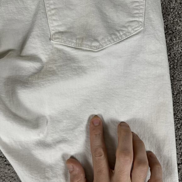 Polo Ralph Lauren Jeans Mens 38x30 White Chalk Slim Straight Denim Preppy - Picture 12 of 14